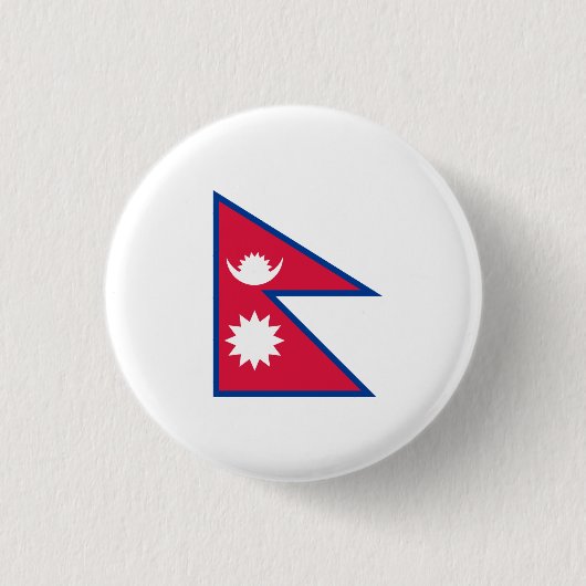 Nepalesische Flagge, Flagge Nepals Button (Vorderseite)