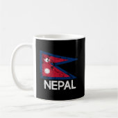 Nepalesische Flagge in Nepal Kaffeetasse (Links)