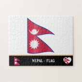 Nepalesische Flagge & Nepalesisches Land / Nepal Puzzle (Horizontal)