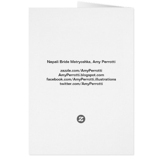 Nepali Bride Matryoshka Card (Hinten)