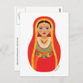 Nepali Bride Matryoshka Postcard Postkarte (Vorne/Hinten)