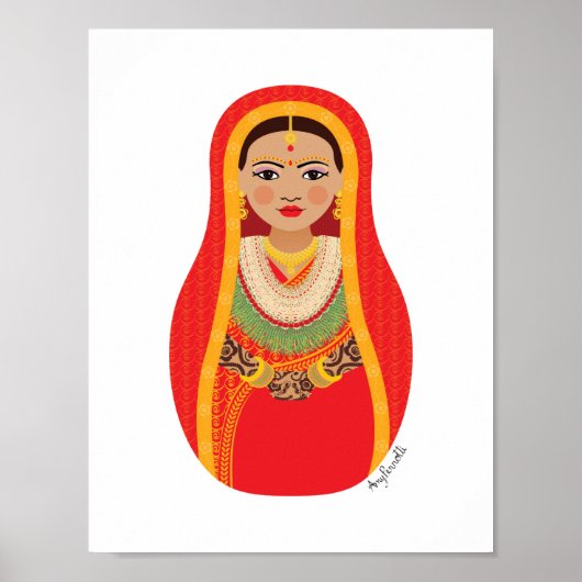 Nepali Bride Matryoshka Poster (Vorne)