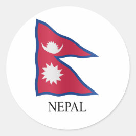 Nepali flag runder aufkleber