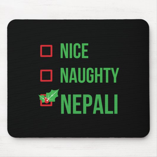 Nepali Funny Nepal Pajama Weihnachtsgeschenk Mousepad (Vorne)