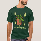 Nepenthes Pitcher Pflanze Illustration Custom T-Shirt (Vorderseite)