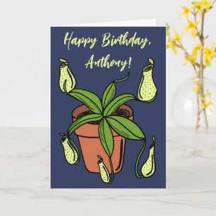 Nepenthes Pitcher Pflanze Illustration Personalisi Karte