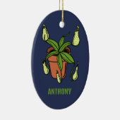 Nepenthes Pitcher Pflanze Illustration Personalisi Keramik Ornament (Rechts)