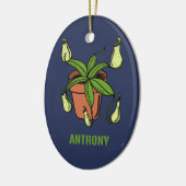 Nepenthes Pitcher Pflanze Illustration Personalisi Keramik Ornament (Links)