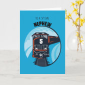 Nephew 5th Birthday Train, Little Boy, Blue Karte (Gelbe Blume)