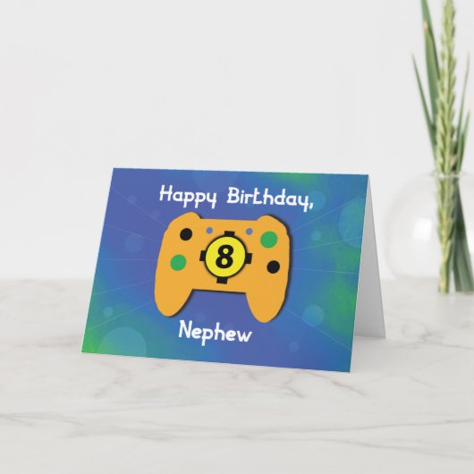 Nephew 8-jähriger Gamer-Controller Karte (Vorderseite)