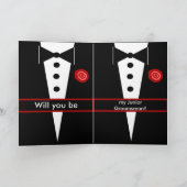 NEPHEW Be My Junior Trauzeuge Card mit Tux Einladung (Innenseite)
