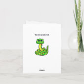 Nephew Birthday Card - Funny Snake Karte (Rückseite)