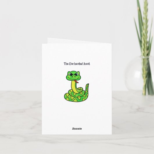 Nephew Birthday Card - Funny Snake Karte (Rückseite)