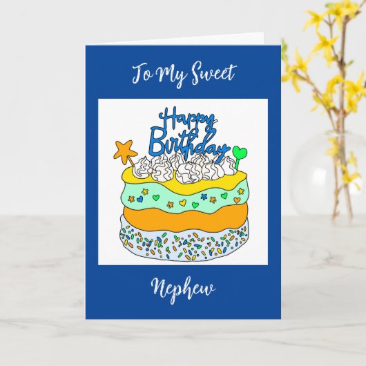 Nephew Birthday Karte (Gelbe Blume)