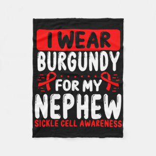 Nephew Burgundy Ribbon Tante Onkel Sichelzellenang Fleecedecke