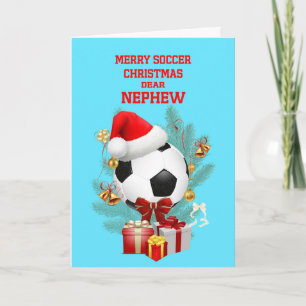 Nephew Christmas Soccer Feiertagskarte