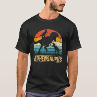 Nephew Dinosaur T Rex Nephewsaurus 2 Kinder Vater T-Shirt