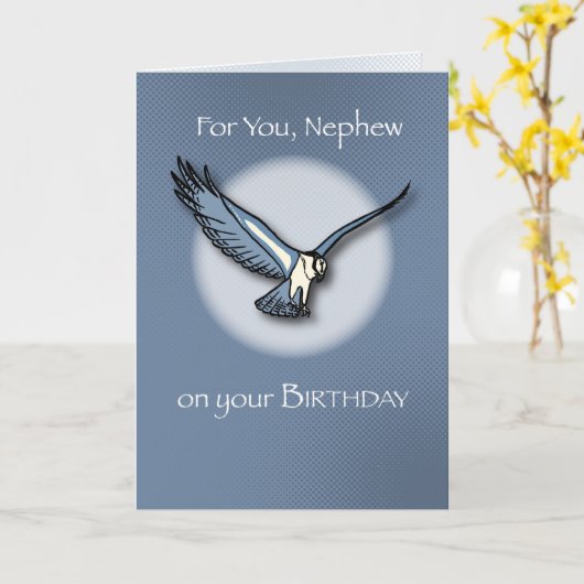 Nephew Eagle Birthday Karte (Gelbe Blume)