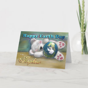 Nephew Earth Day Card Polar Bear Baby Karte
