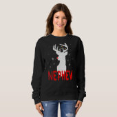 Nephew Familie Matching Pajama Weihnachtsnase Deer Sweatshirt (Vorne ganz)