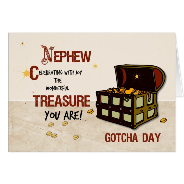 Nephew Gotcha Tag mit Piratenschatz (Vorderseite (Horizontal))