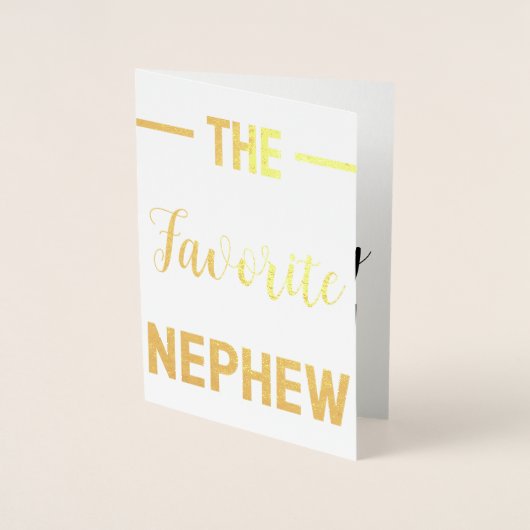 Nephew Grußkarte Funny Custom Personalisiert Folienkarte (Vorderseite)