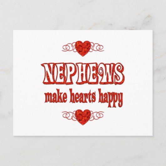 Nephew Hearts Postkarte (Vorderseite)
