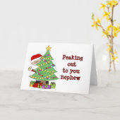 **NEPHEW** HOFFE, DASS SANTA "GUT FÜR SIE" IST KARTE (Gelbe Blume)