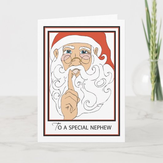 Nephew Jolly Old St Nick Feiertagskarte (Vorderseite)