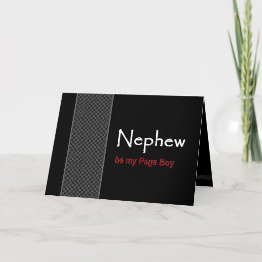 NEPHEW Page Boy Wedding Einladung (Vorderseite)