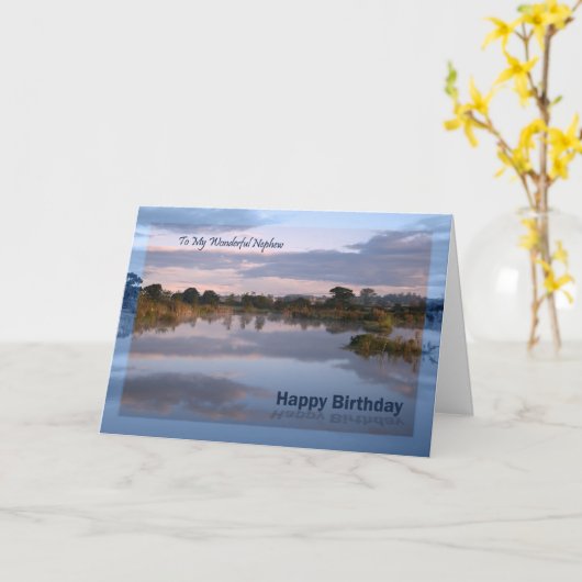 Nephew, See bei Morgengrauen Karte (Gelbe Blume)