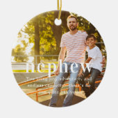 Nephew | Sentimental Foto Keepake Weihnachten Keramik Ornament (Vorne)