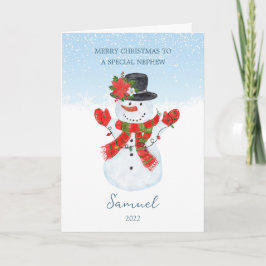 Nephew Snowman Weihnachtskarte Feiertagskarte