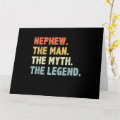 Nephew The Man Myth Legend Vatertag Karte (Gelbe Blume)