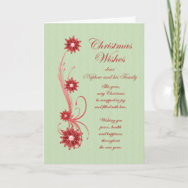 Nephew und die Weihnachtscrolls und Blume Feiertagskarte