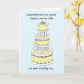 Nephew und Ehefrau Hochzeiten Glückwunsch Karte (Gelbe Blume)