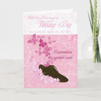 Nephew und neue Ehefrau Hochzeitstag Glückwünsche Karte