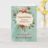 Nephew und seine Ehefrau Hochzeitstag Herzlichen G Karte (Gelbe Blume)