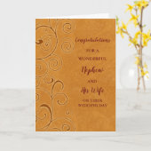 Nephew und seine Ehefrau Hochzeitstag Herzlichen G Karte (Gelbe Blume)