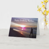 *NEPHEW'S BIRTHDAY* STRAND UND LIEBE FÜR IHRE KART KARTE (Gelbe Blume)