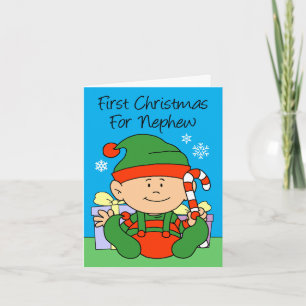 Nephews erster Weihnachtself Feiertagskarte