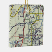 Nephi Utah Retro Map Keramikornament (Rechts)