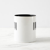 Nephrologe-Barcode Zweifarbige Tasse (Mittel)