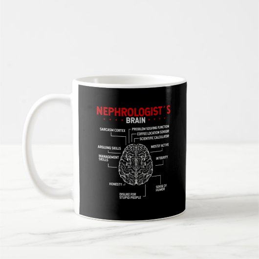 Nephrologe Dr. Brain Kidney Chirurg Tech Kaffeetasse (Links)