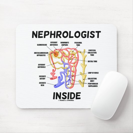 Nephrologe Inside Kidney Nephron Mousepad (Mit Mouse)