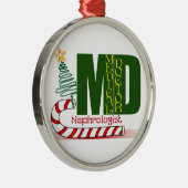 Nephrologe MERRY CHRISTMAS DOCTOR Silbernes Ornament (Rechts)