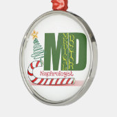 Nephrologe MERRY CHRISTMAS DOCTOR Silbernes Ornament (Links)