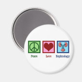 Nephrologe Peace Liebe Nephrology Office Magnet (Vorderseite/Rückseite)