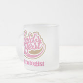Nephrologe-rosa Geschenk Mattglastasse (Vorderseite Links)