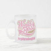 Nephrologe-rosa Geschenk Mattglastasse (Links)